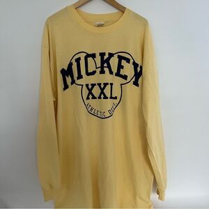 VINTAGE 1980s THE DISNEY STORE MICKEY ATHLETIC DEPT LONG SLEEVE T-SHIRT